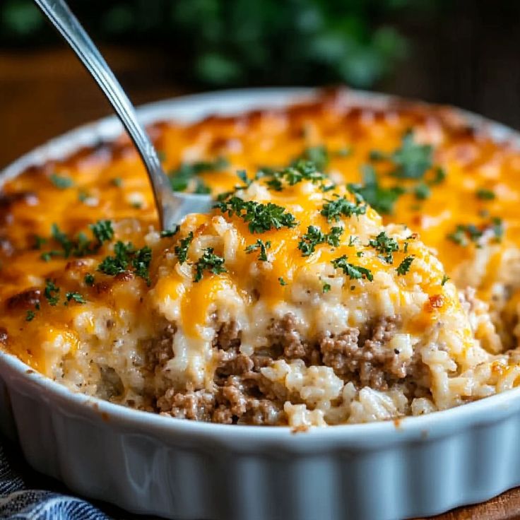 Käse-Hackfleisch-Reis-Auflauf - Omas Tipps Rezepte